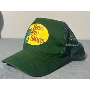 Vintage Bass Pro Shops Hat Snapback Cap - USA Made Trucker Mesh